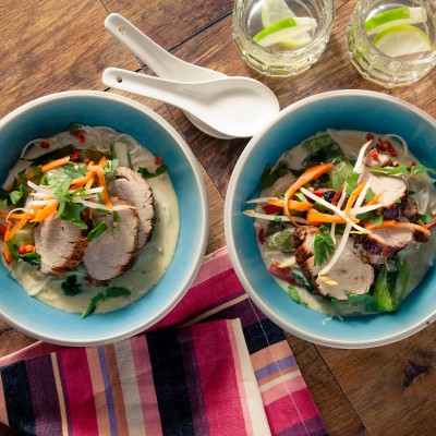 Spicy pork noodle soup